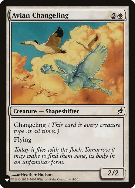 Avian Changeling, Magic card PLST LRW-4 — The List set