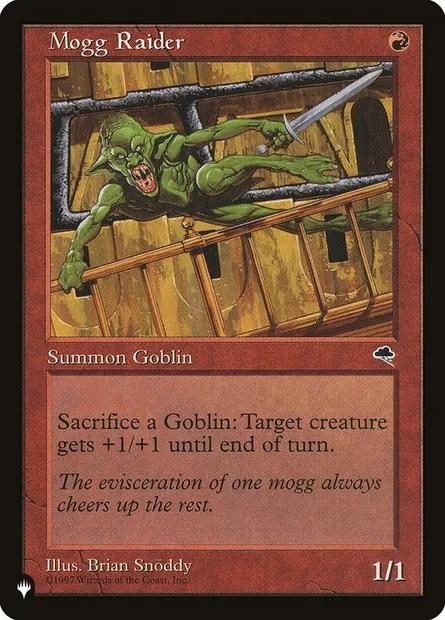 Mogg Raider, Magic card PLST TMP-191 — The List set