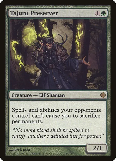 Tajuru Preserver, Magic card ROE 211 — Rise of the Eldrazi set