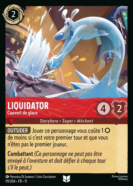 Liquidator - Couvert de glace, carte Disney Lorcana CH11-111 — extension Givresort