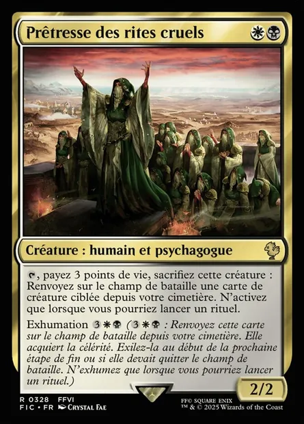Prêtresse des rites cruels, carte Magic FIC 328 — extension Final Fantasy Commander