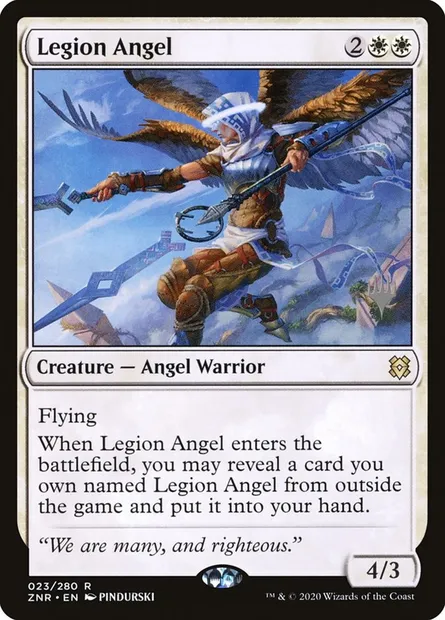 Legion Angel, Magic card PZNR 23p — Zendikar Rising Promos set