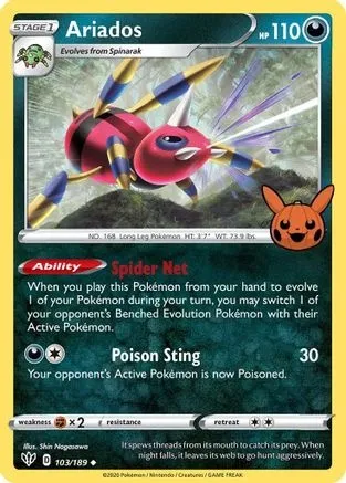 Ariados, Pokémon card TOT22 103 — Trick or Trade set