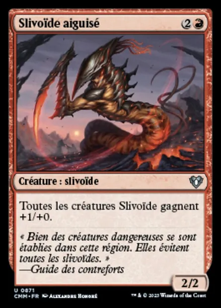 Slivoïde aiguisé, carte Magic CMM 871 — extension Commander Masters