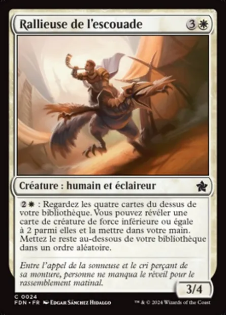 Rallieuse de l'escouade, carte Magic FDN 24 — extension Foundations