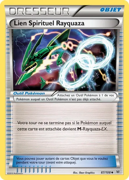 Lien Spirituel Rayquaza, carte Pokémon ROS 87 — extension Ciel Rugissant