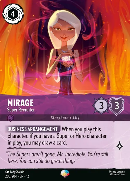 Mirage - Super Recruiter, Disney Lorcana card CH12-208 — Wilds Unknown set