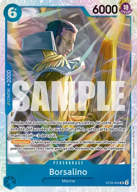 Borsalino, carte One Piece ST33-004 — extension BLEU Kuzan