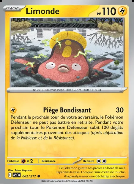 Limonde, carte Pokémon ASC 062 — extension Héros Transcendants