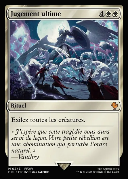 Jugement ultime, carte Magic FIC 243 — extension Final Fantasy Commander