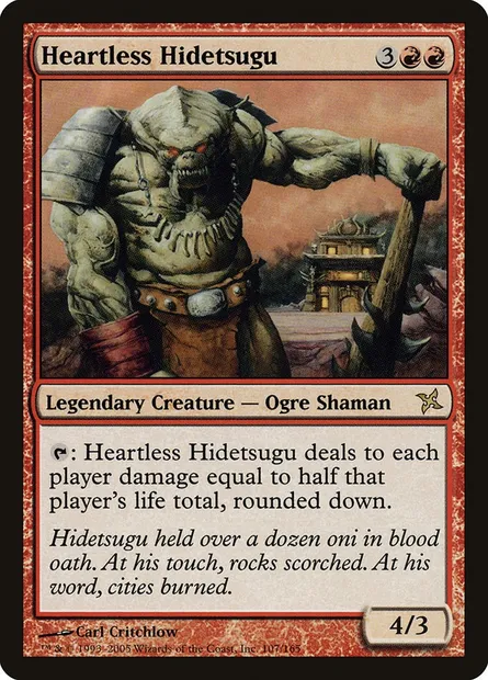 Heartless Hidetsugu, Magic card BOK 107 — Betrayers of Kamigawa set