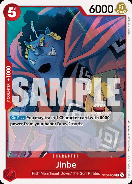 Jinbe, One Piece card ST30-006 — Luffy & Ace set