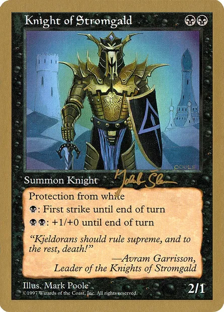 Chevalier de Stromgald, carte Magic WC97 js171 — extension World Championship Decks 1997