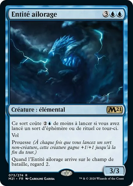 Entité ailorage, carte Magic M21 73 — extension Core Set 2021