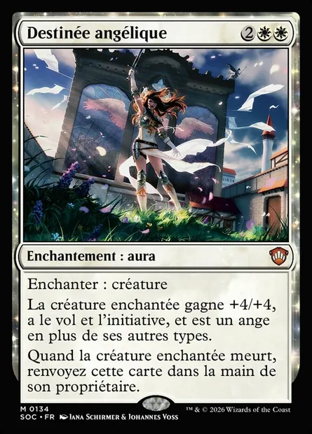 Destinée angélique, carte Magic SOC 134 — extension Secrets of Strixhaven Commander