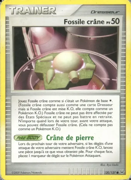 Fossile Crâne, carte Pokémon PL 120 — extension Platine