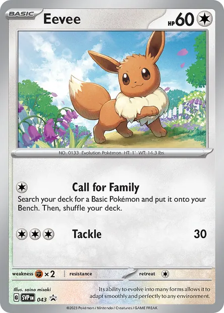 Eevee, Pokémon card PR-SV 043 — SVP Black Star Promos set