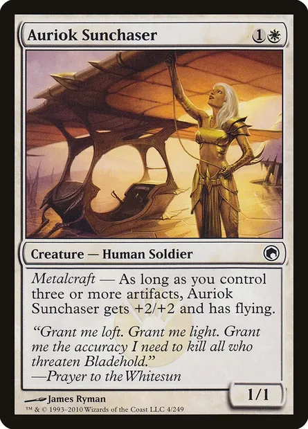Auriok Sunchaser, Magic card SOM 4 — Scars of Mirrodin set