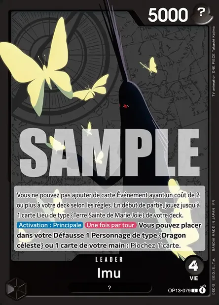 Imu, carte One Piece OP13-079 — extension SUCCESSEURS