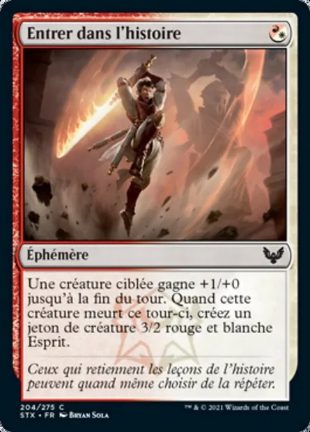Entrer dans l'histoire, carte Magic STX 204 — extension Strixhaven: l'Académie des Mages