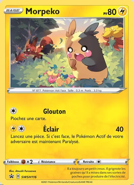 Morpeko, carte Pokémon SWSH 116 — extension Promo SWSH
