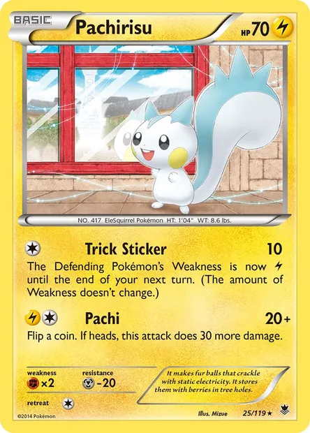Pachirisu, Pokémon card PHF 25 — Phantom Forces set