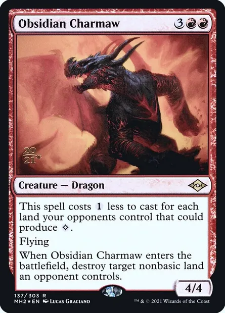 Gueulefeu d'obsidienne, carte Magic PMH2 137s — extension Modern Horizons 2 Promos