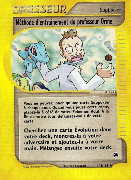 Méthode d'entraînement du professeur Orme, carte Pokémon EX 148 — extension Expedition
