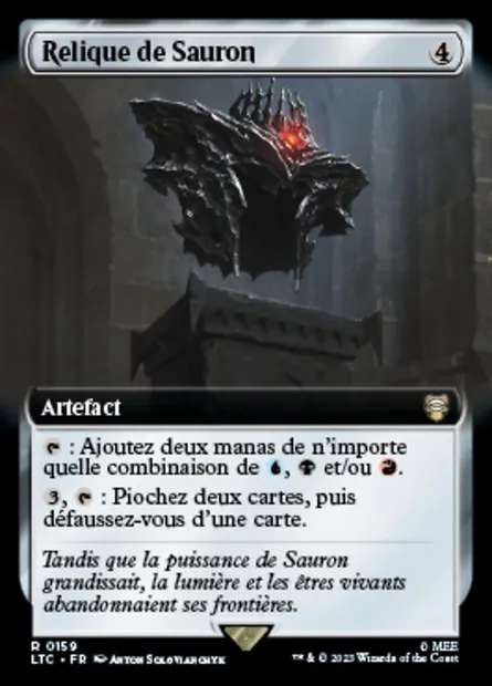 Relique de Sauron, carte Magic LTC 159 — extension Tales of Middle-earth Commander