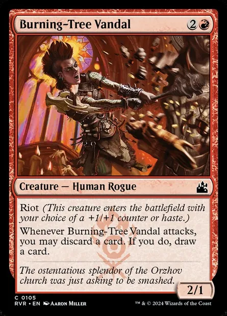 Burning-Tree Vandal, Magic card RVR 105 — Ravnica Remastered set
