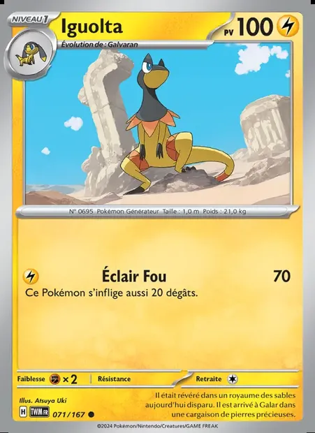 Iguolta, carte Pokémon TWM 071 — extension Mascarade Crépusculaire