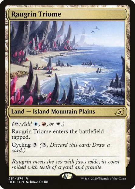Raugrin Triome, Magic card IKO 251 — Ikoria: Lair of Behemoths set