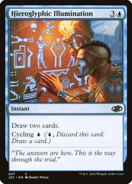 Hieroglyphic Illumination, Magic card J22 307 — Jumpstart 2022 set