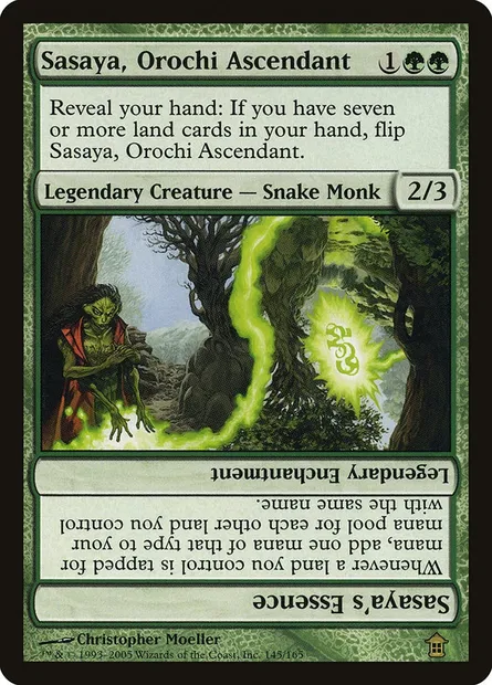 Sasaya, Orochi Ascendant // Sasaya's Essence, Magic card SOK 145 — Saviors of Kamigawa set
