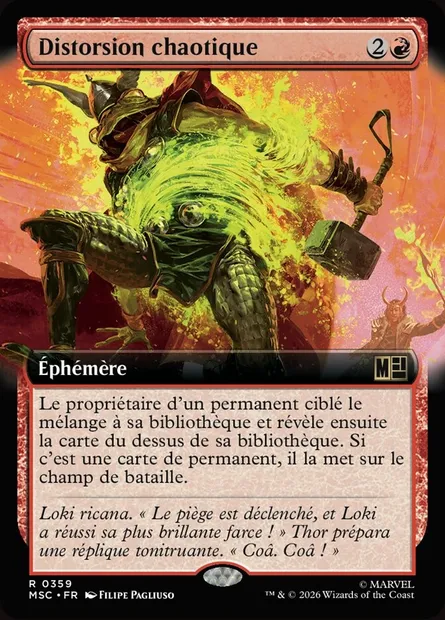 Distorsion chaotique, carte Magic MSC 359 — extension Marvel Super Heroes Commander