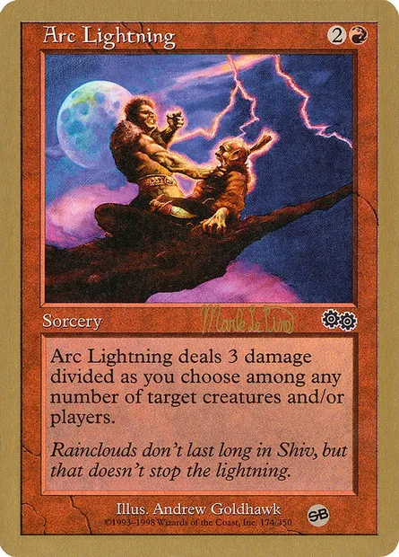 Arc Lightning, Magic card WC99 mlp174sb — World Championship Decks 1999 set