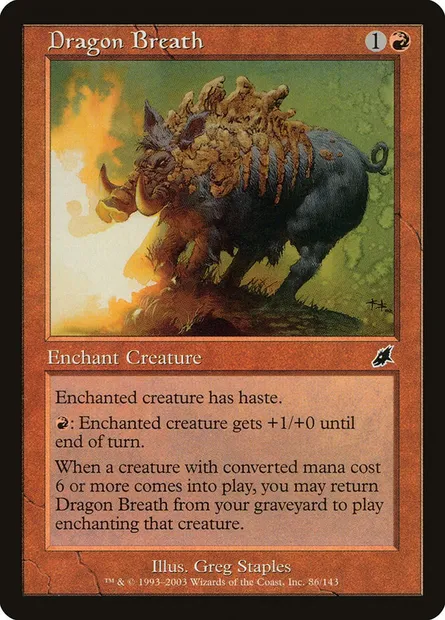 Dragon Breath, Magic card SCG 86 — Scourge set