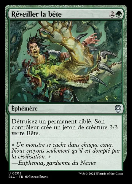 Réveiller la bête, carte Magic BLC 206 — extension Bloomburrow Commander