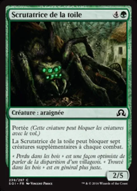 Scrutatrice de la toile, carte Magic SOI 239 — extension Ténèbres sur Innistrad