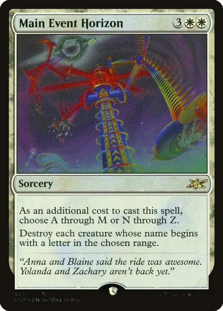 Main Event Horizon, carte Magic UNF 305 — extension Unfinity