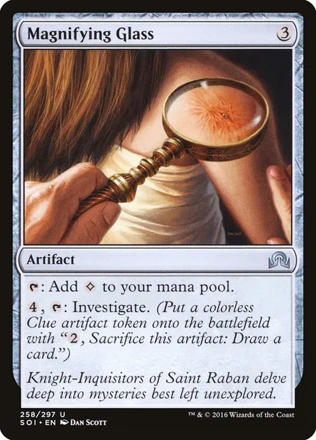 Magnifying Glass, Magic card SOI 258 — Shadows over Innistrad set