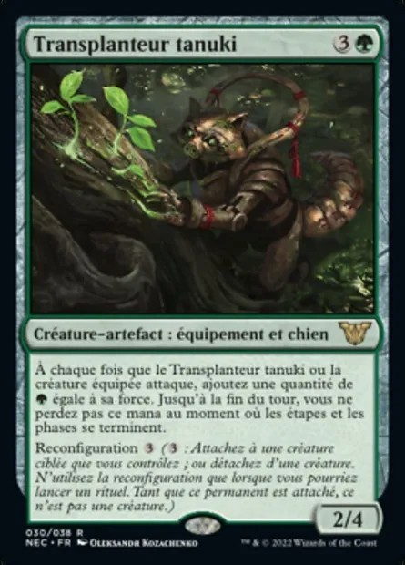 Transplanteur tanuki, carte Magic NEC 30 — extension Neon Dynasty Commander