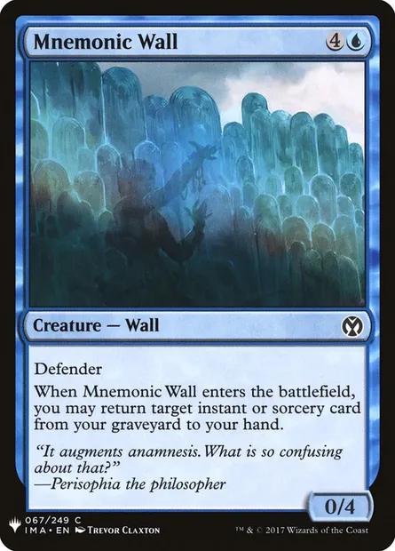 Mnemonic Wall, Magic card PLST IMA-67 — The List set