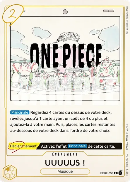 UUUUUS !, carte One Piece EB02-058 — extension Anime 25th Collection