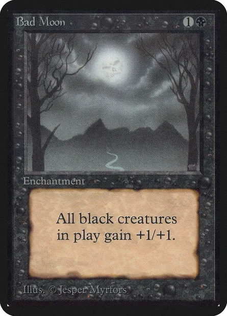 Bad Moon, Magic card LEA 93 — Limited Edition Alpha set