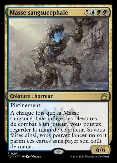 Masse sangsucéphale, carte Magic RVR 201 — extension Ravnica Remastered