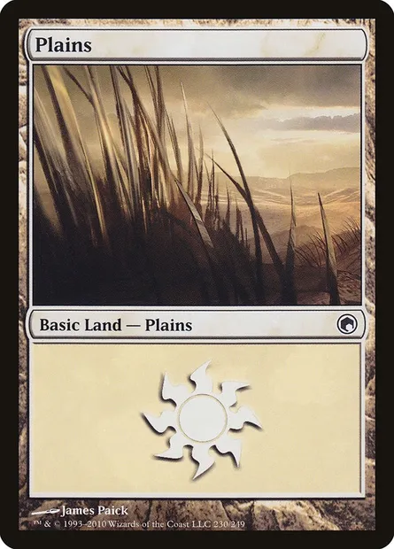 Plains, Magic card SOM 230 — Scars of Mirrodin set