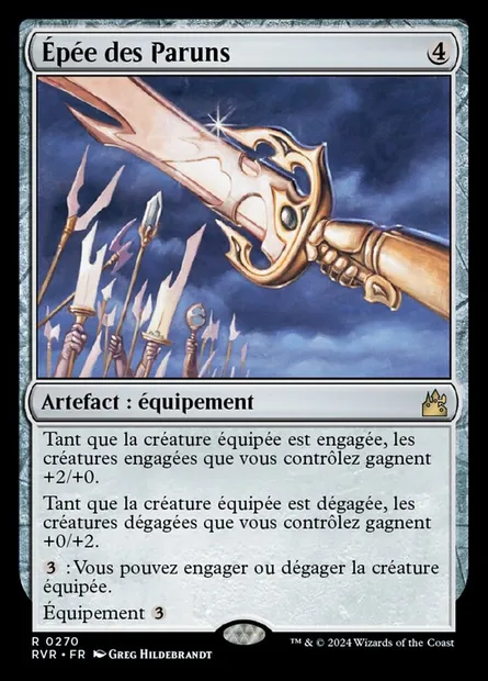 Épée des Paruns, carte Magic RVR 270 — extension Ravnica Remastered