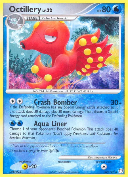 Octillery, Pokémon card MT 57 — Mysterious Treasures set