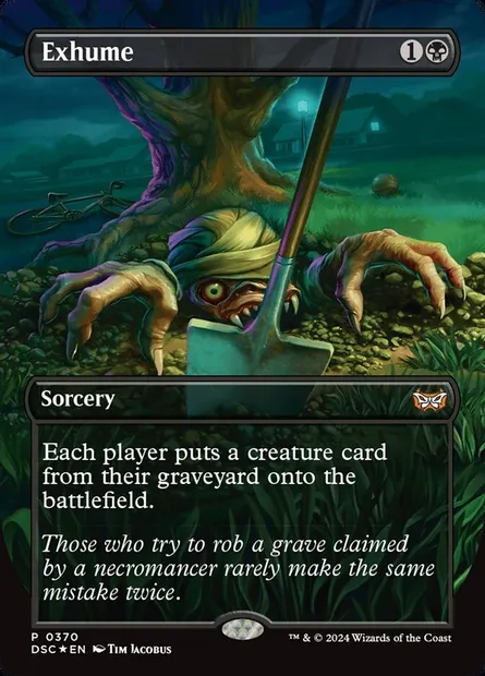 Déterrement, carte Magic DSC 370 — extension Duskmourn: House of Horror Commander